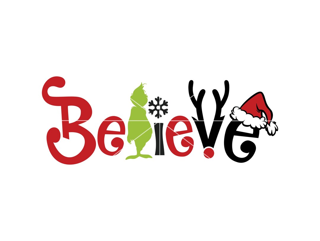 Believe Christmas SVG, Believe Svg, Believe Cut Files Svg, Believe Silhouette Cricut ,believe in