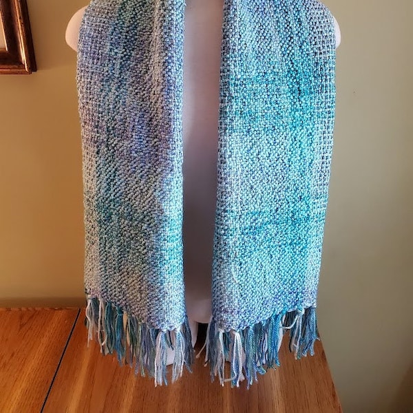 Fine Artisan Ifugao Handwoven Scarf - "Sky & Ocean"