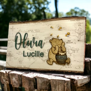 Winnie the Pooh Personalized Name Sign