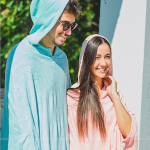 Veranderende poncho, comfortabele badjashanddoek, watersport, tas, capuchon, reizen, strand, berg, camping, zwembad, thuis, spa, resort.