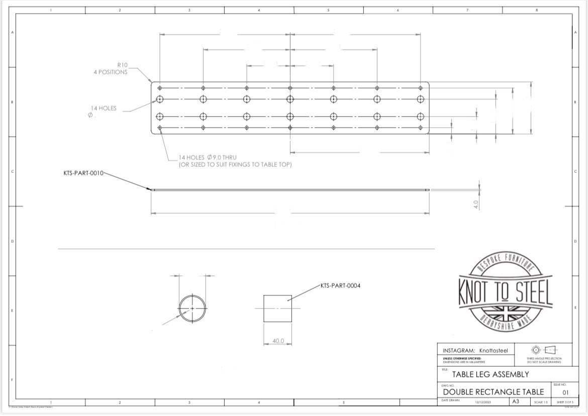 PDF Table Design Drawings - Etsy