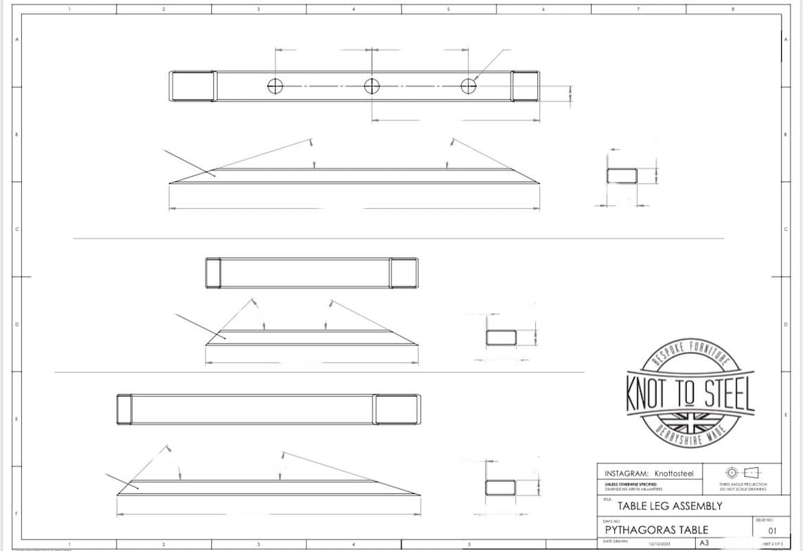PDF Table Design Drawings - Etsy