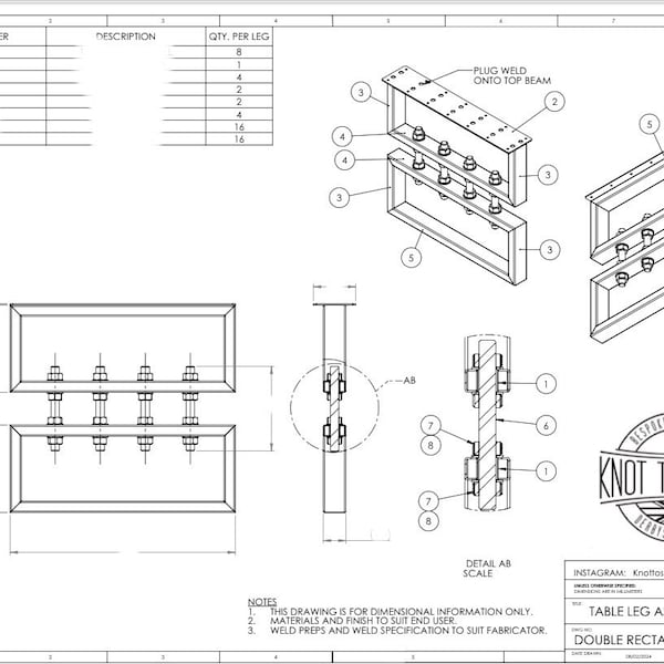 Height adjustable double rectangular table design