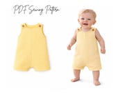 Baby Romper Sewing Pattern PDF | Baby Playsuit Pattern| Baby Overall Pattern| Toddler Romper | Instant Download | 3M–18M | Beginner Friendly