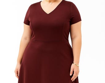 Princess Cut Dress Sewing Pattern - Plus Sizes and Extended Sizes - Sizes XL to 7XL- Sizes 44 to 70 Available - Projector File