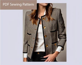 Digital Sewing Pattern - Straight Cut Jacket