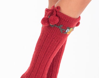 Wool knit leg warmers, Classic Leg warmer, Naturally insulated leg-warmers, Knee High socks, Boot Toppers, Knitted leg warmers