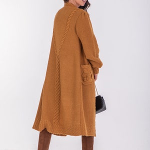 Chunky knit sweater, Merino wool cardigan long, Chunky knit oversize sweater, Handmade Sweater for Women, Colorful Sweater, Handmade coat image 2