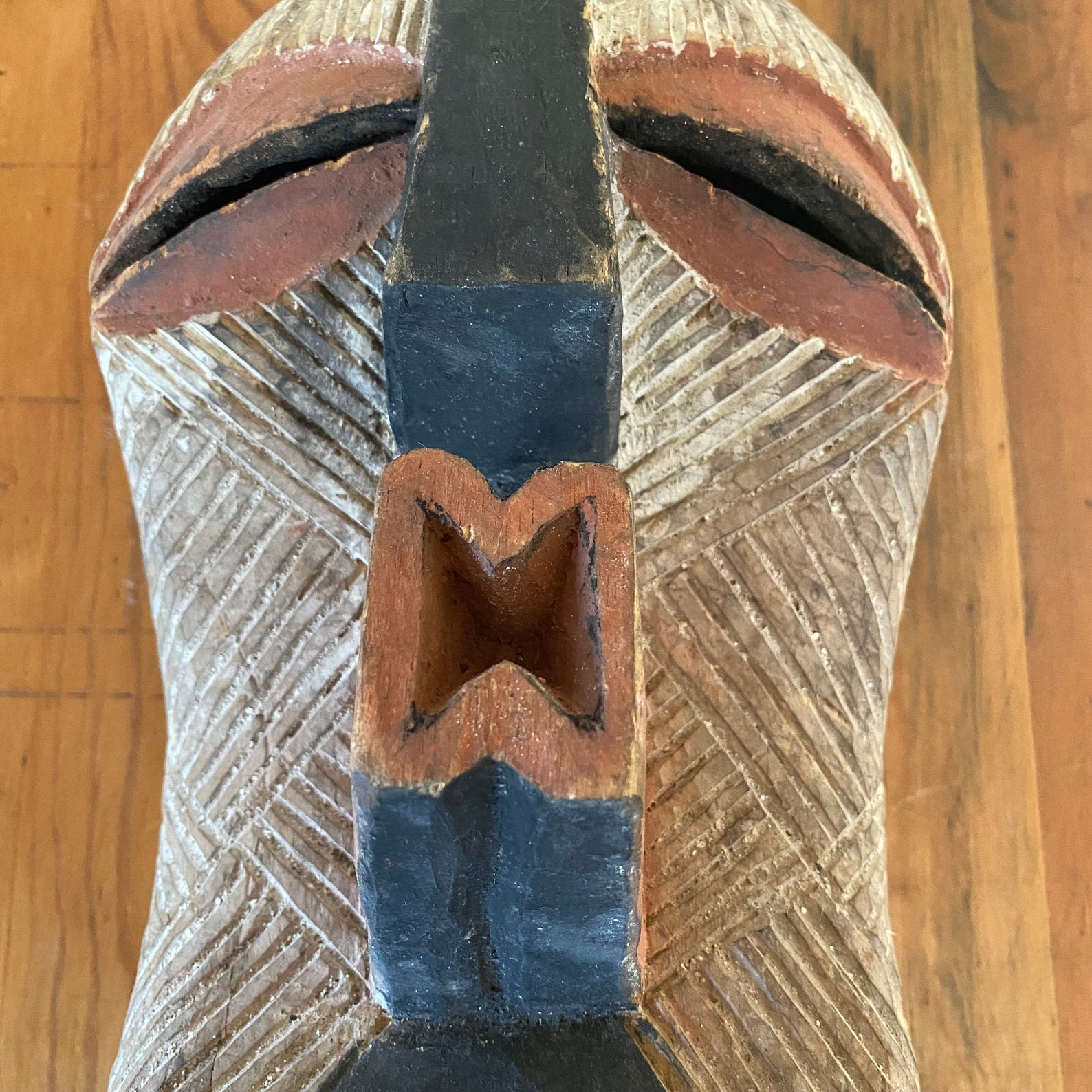 Ceremonial Songye Kifwebe Cubist African Wood Dance Mask Congo Vintage ...