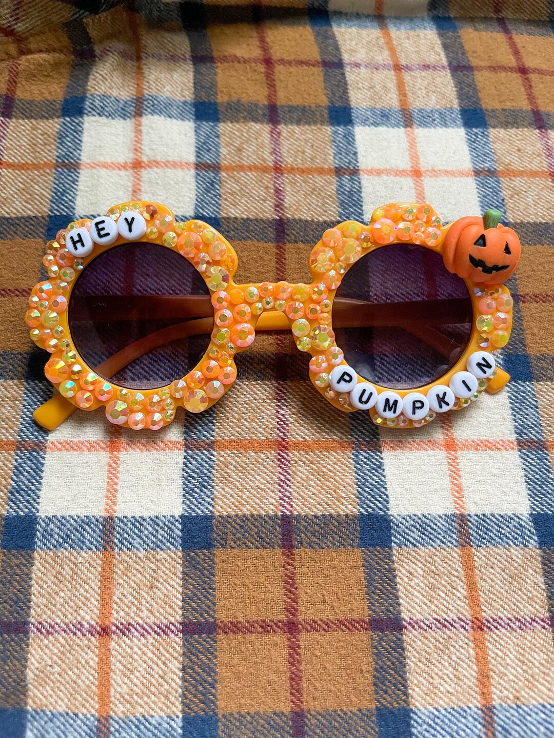 HALLOWEEN Sunglasses Hey Pumpkin Bling Sunglasses Etsy