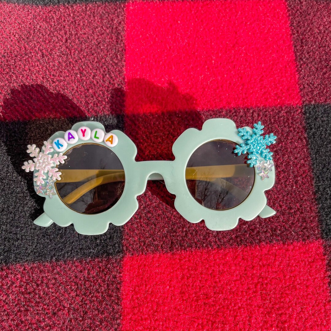 Christmas Personalized Sunglasses Name Sunglasses for Kids Etsy