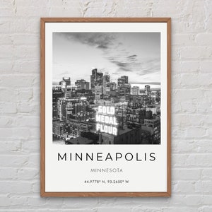 Minneapolis, Minnesota Poster Print, Digital Download, Wall Art, Minneapolis Picture, Downtown, High Quality Download