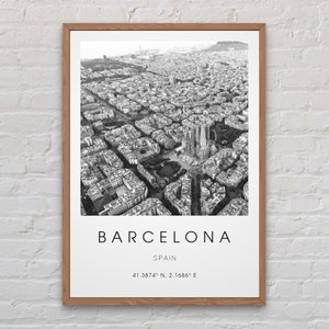 Barcelona, Spain Poster Print, Digital Download, Wall Art, Barcelona Architecture, La Sagrada Familia, High Quality Download