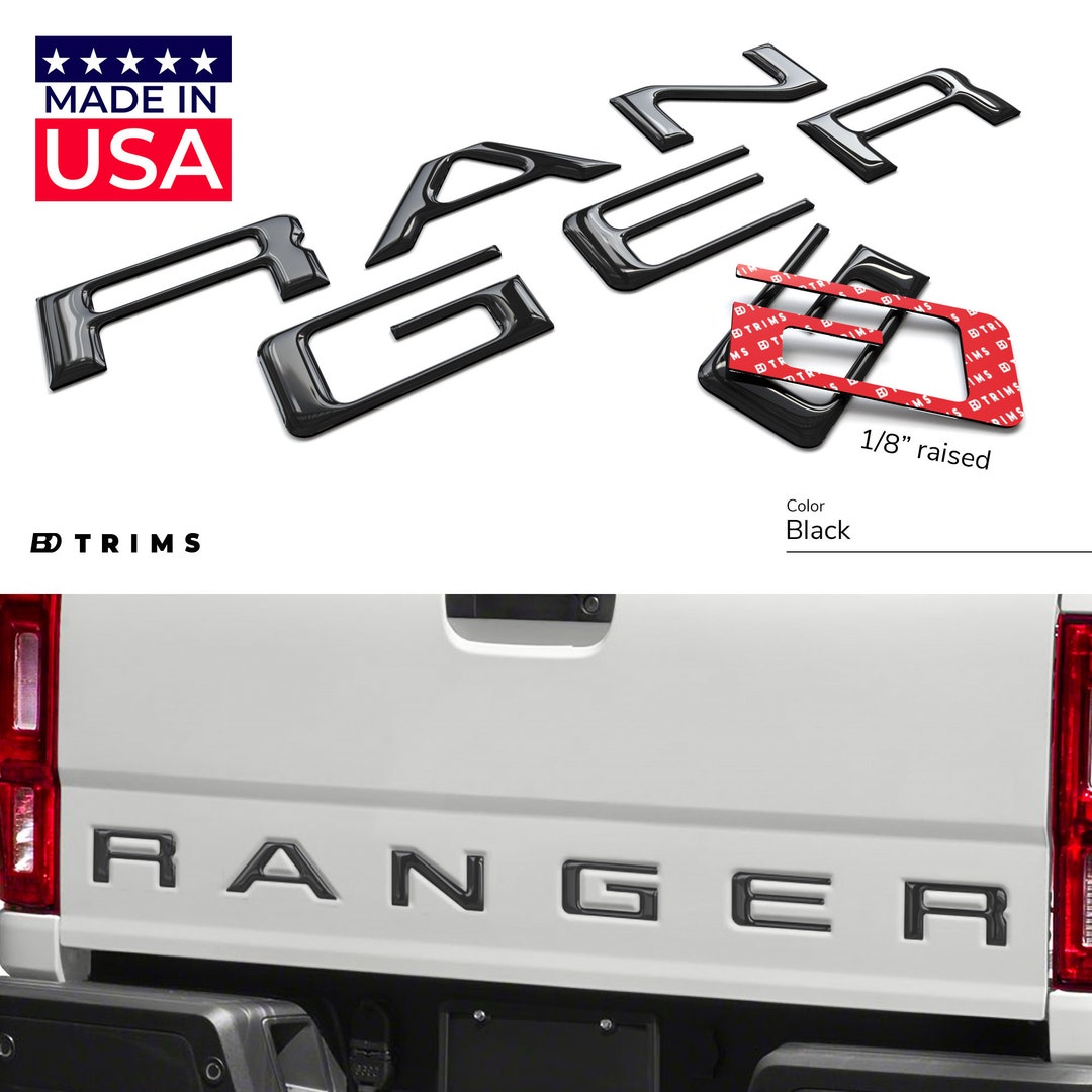 Raised 3D Tailgate Letter Inserts Fits Ford RANGER 20192023 Etsy