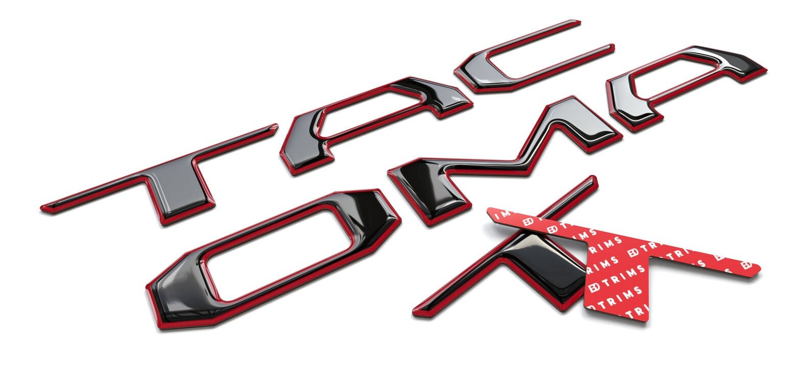3D Red Domed Tailgate Insert Letters For Toyota Tacoma 2024-2025 - AFX