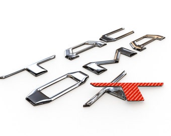TACOMA Tailgate Letter Inserts: 3D Domed Decals (2024-2025)
