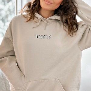 Bestickte Pinguine Unisex Hoodie, Bestickter Pinguin Hoodie, Besticktes Pinguin Shirt, Pinguin Pullover, lustiges Shirt, Geschenk für sie / ihn