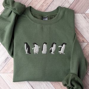 Penguin Sweatshirt - Etsy Penguin Sweatshirt - Etsy