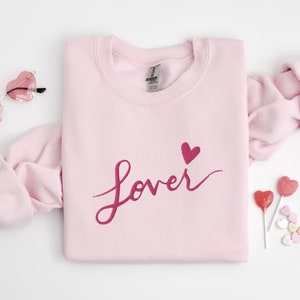 Embroidered Lover Sweater, Embroidered Lover Crewneck Sweatshirt, Singer Merch, Singer Sweatshirt, Midnights Sweater, Valentines Day Shirt