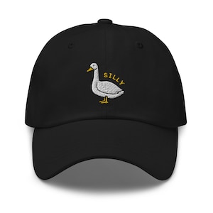 Embroidered Silly Goose Dad hat, Goose Hat Baseball Cap, Funny Hat, Humorous Hat, Vintage Cap, Animal Hat, Animal Lover Gift for Him/Her
