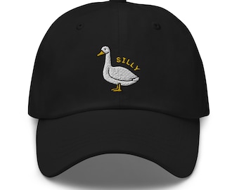 Embroidered Silly Goose Dad hat, Goose Hat Baseball Cap, Funny Hat, Humorous Hat, Vintage Cap, Animal Hat, Animal Lover Gift for Him/Her