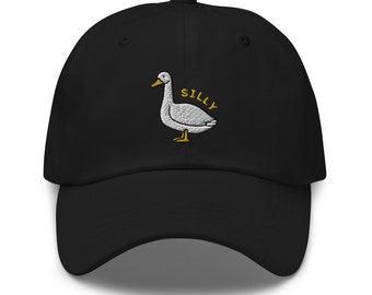 Embroidered Silly Goose Dad Hat, Funny Animal Cap