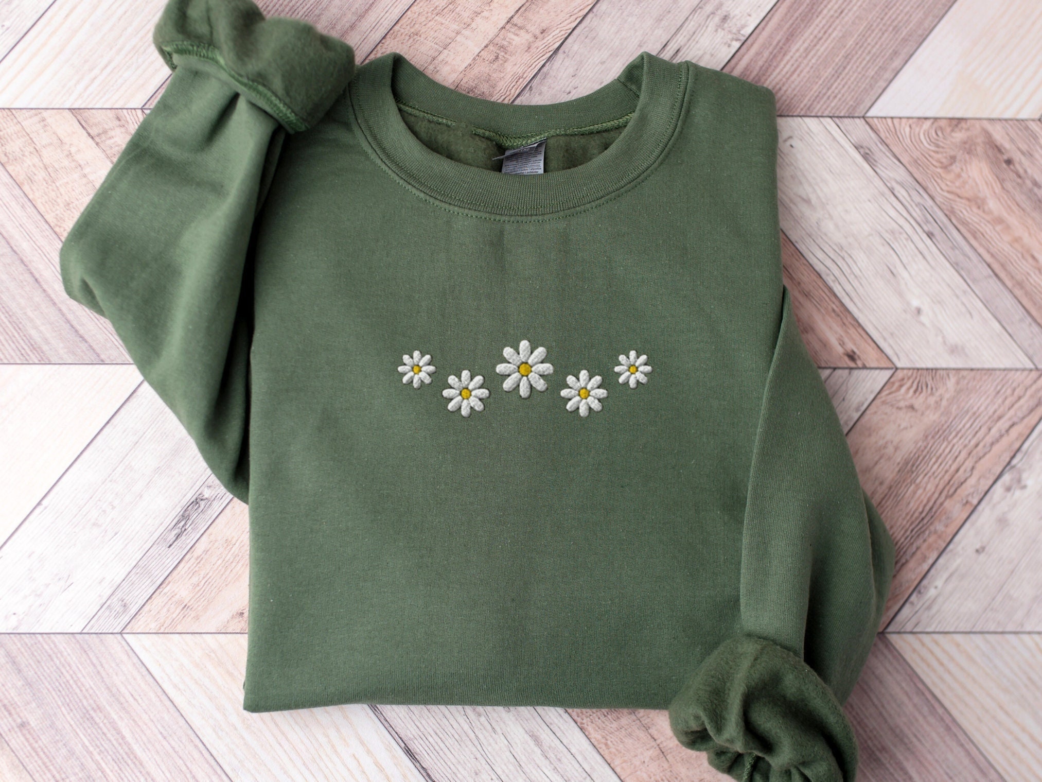 【GRAVER】23FW★ Elbow Daisy Flower Sweatshirt Elbow daisy flower sweatshirt - GRAVER | 60% - Asian Fashion