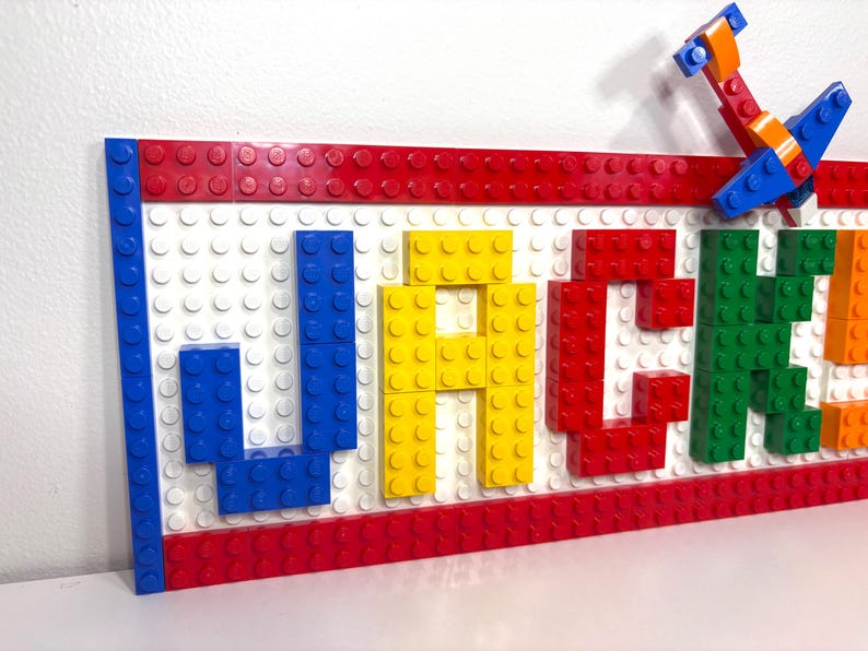 Custom LEGO® Brick Name Sign: Personalized Kids Room Decor - Etsy