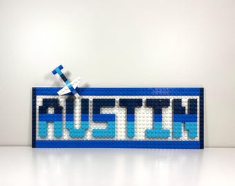 Custom LEGO® Brick Name Sign - Personalized Kids Room Decor