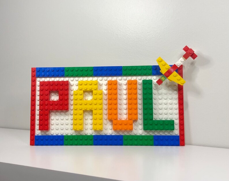 Custom LEGO® Brick Name Sign – Personalized Kids Room Decor - Etsy