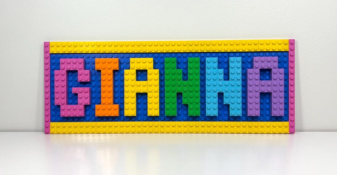 Custom LEGO® Brick Name Sign: Personalized Kids Room Decor - Etsy