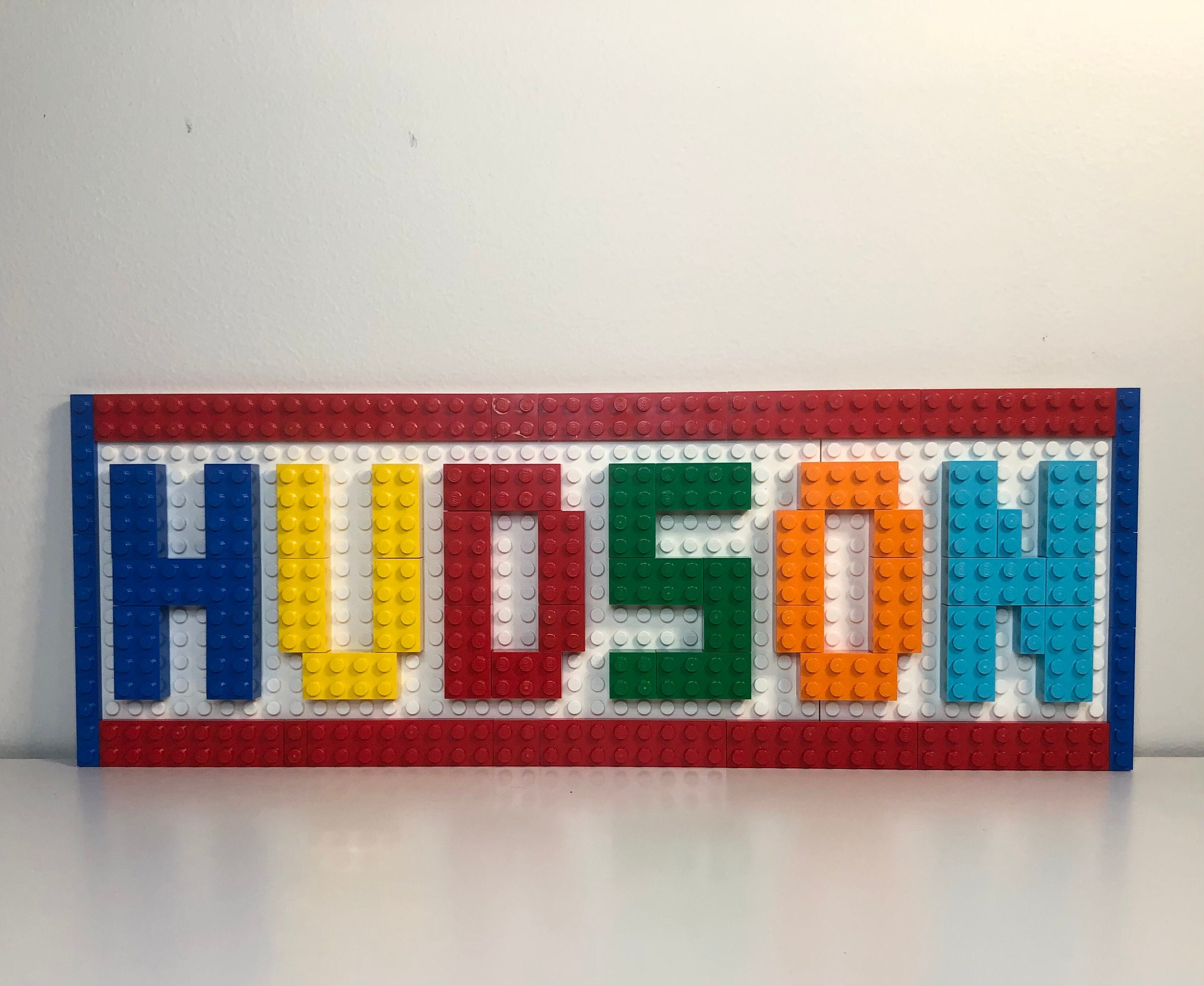 Custom NAME SIGN Made With LEGO Bricks and Plates Door or Wall