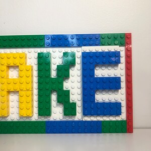 Custom NAME SIGN Made With LEGO® Bricks and Plates / Door or Wall Sign ...
