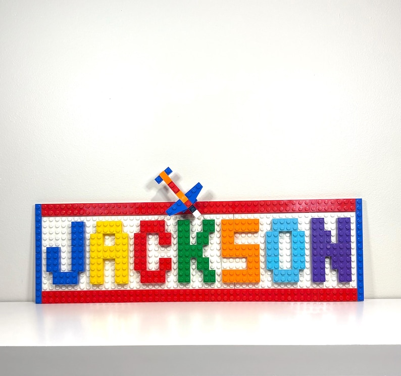 Custom LEGO® Brick Name Sign: Personalized Kids Room Decor - Etsy