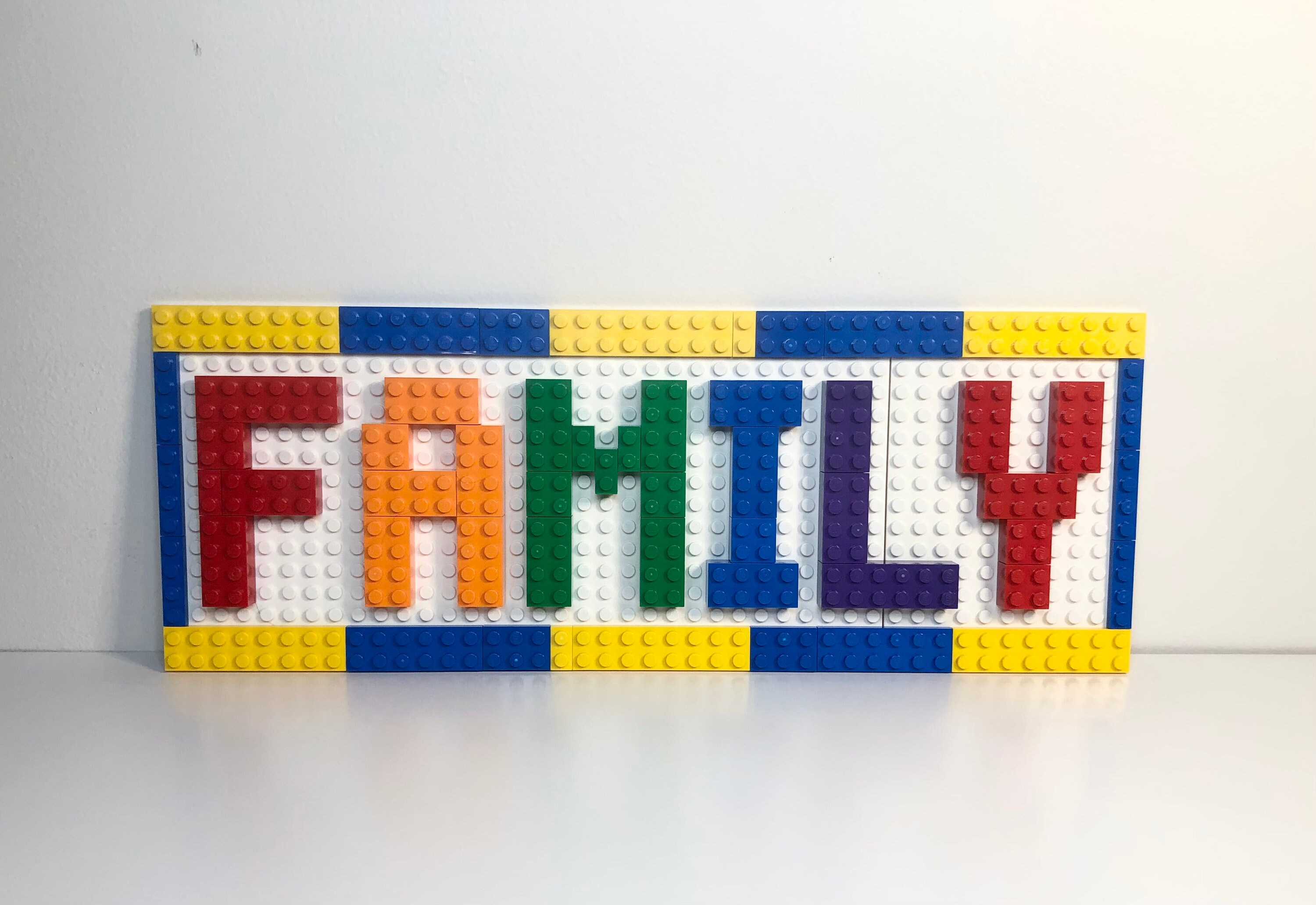 Custom NAME SIGN Made With LEGO Bricks and Plates Door or Wall Sign New Home Personalized Name Plate Birthday Bright Kids Decor Etsy