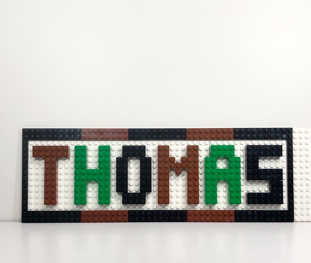 Custom NAME SIGN Made With LEGO® Bricks and Plates / Door or Wall Sign ...
