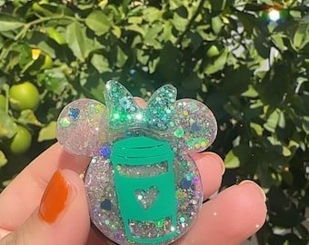 Starbucks cup badge reel