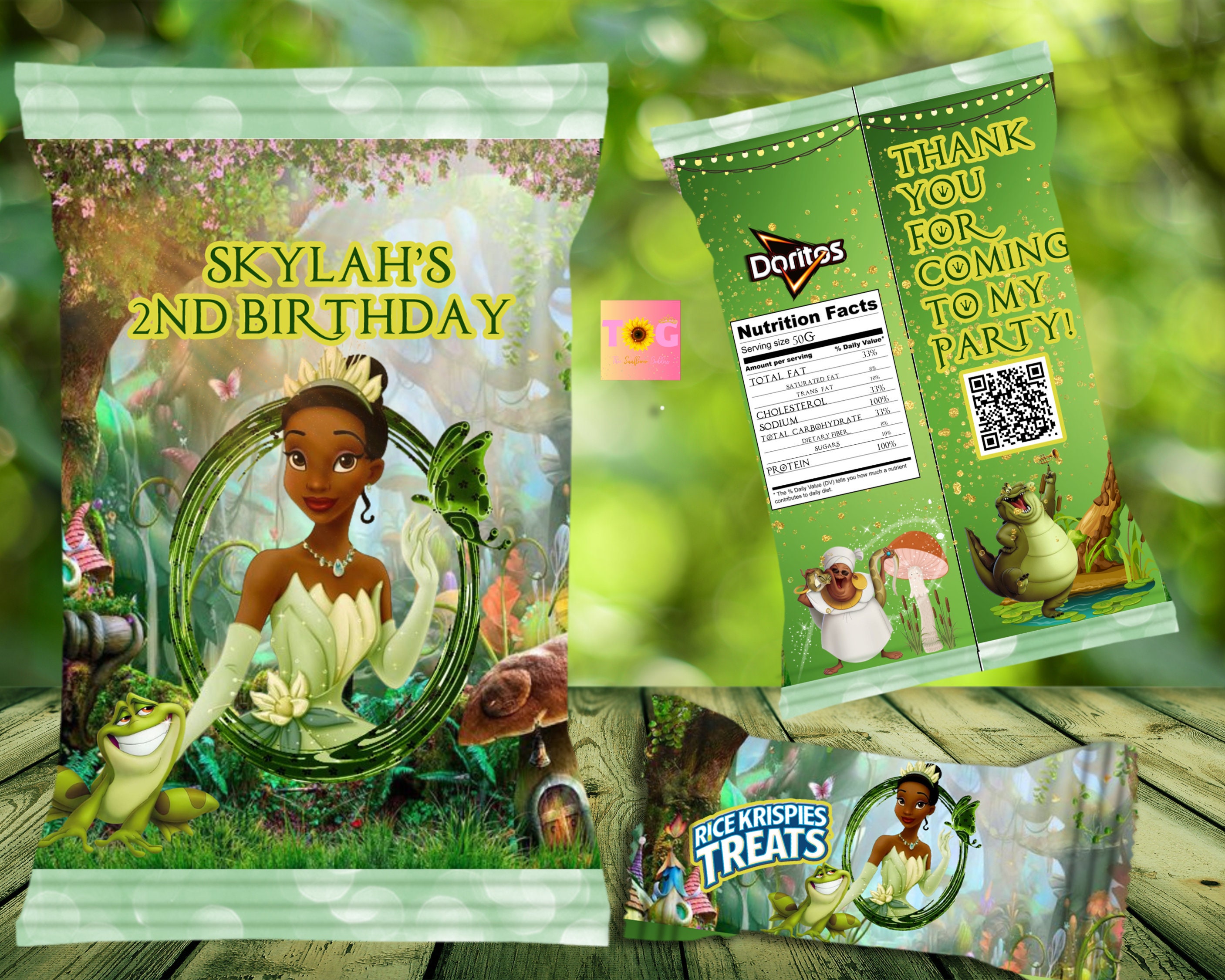 Princess and the Frog Party Favors Princess Tiana Favors Etsy