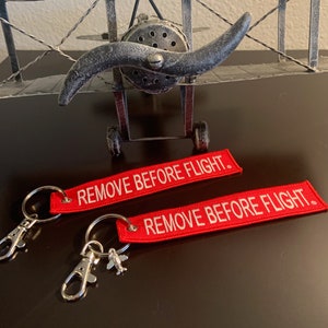 Remove Before Flight Keychain