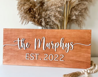 Est sign, the sign, boho decor, wooden establishment sign, wedding sign, personalized sign, custom sign, bridal shower gift, wedding gift