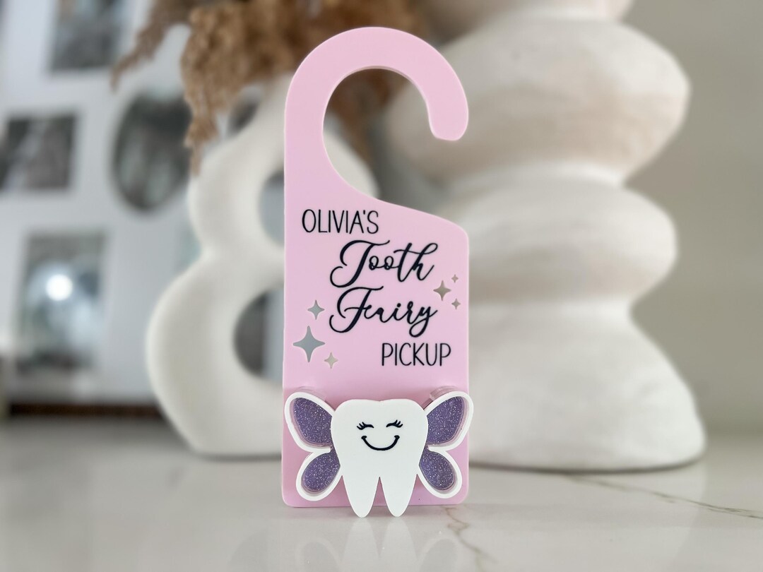 Personalized Acrylic Tooth Fairy Door Hanger: Keepsake Money Holder - Etsy