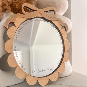 DIGITAL FILE, mirror affirmation sign, mirror affirmation, SVG, laser cut file, words of affirmation, bow mirror affirmation, acrylic sign