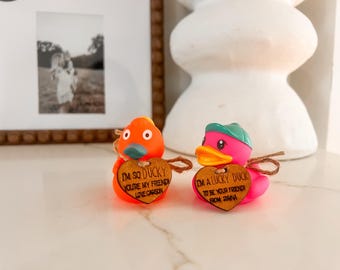 Ducky valentine favor, Valentine’s Day favor, party favor, class valentine, assorted ducks, rubber duck, Valentine’s Day, happy valentines