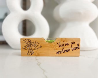 Wooden engraved level and bottle opener, leveler, tools, gift for dad, working dad, wooden bottle opener, custom level, custom gift for him