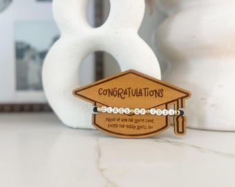 DIGITAL FILE, class of 2026, graduation bracelet, SVG, digital file, graduation cap card file, laser cut file, wooden bracelet holder