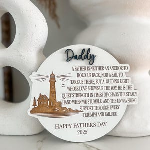 ARCHIVO DIGITAL, archivo del día del padre, archivo de máquina de corte, archivo de tarjeta de madera, placa de madera para el día del padre, faro, SVG, archivo de corte láser