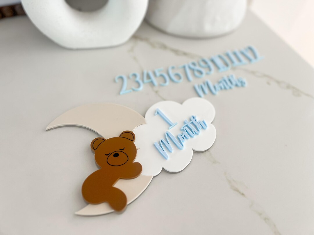DIGITAL FILE, Bear Milestone, Teddy Bear Milestone Sign, Baby Milestone ...