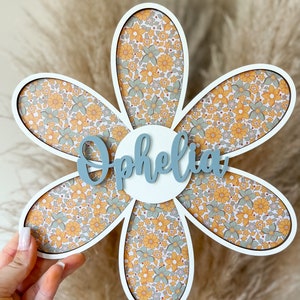 Boho daisies, daisy flowers, wall flowers, daisy wall flower, acrylic daisy, nursery decor, boho decor, baby announcement sign, baby shower