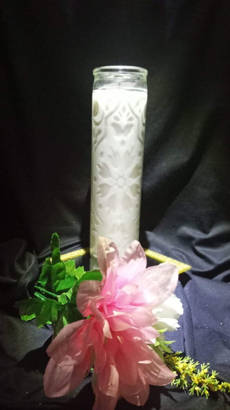 Decorative Unscented 7 Day Tall Glass Prayer Candle/ Etsy