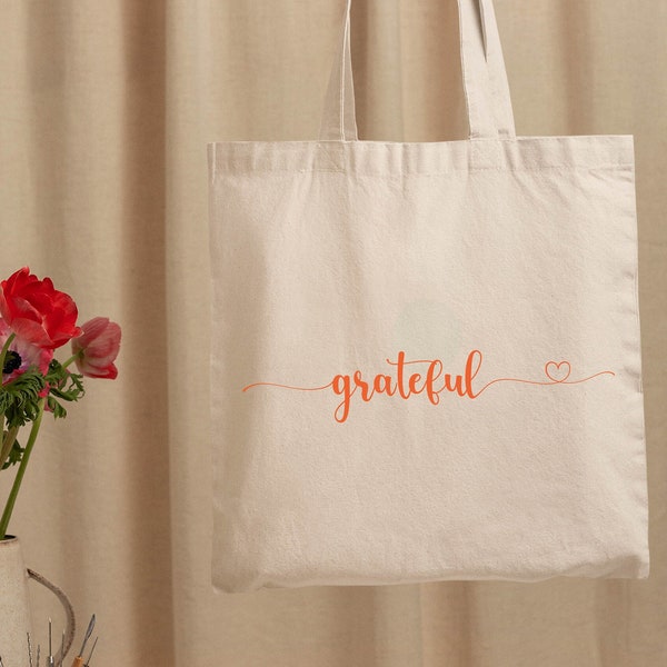 Grateful Tote Bag, Thanksgiving Tote, Womens Tote Bag, Thanksgiving Gift, Fall Tote Bag, Boho Thanksgiving, Fall Tote Gift, Tote for Mom